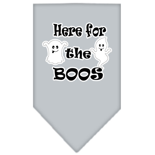 Here for the Boos Screen Print Bandana Grey Small